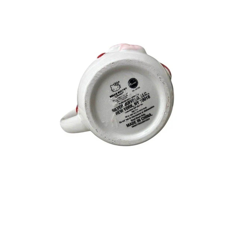 Sanrio Hello Kitty‎ Snowman 20 Ounce 3D Sculpted Ceramic Mug Collector Christmas